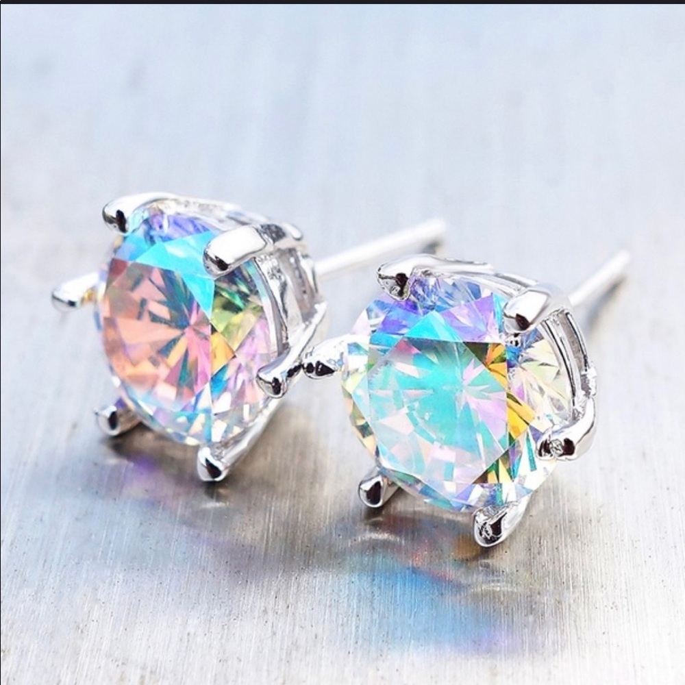 *More Coming*Rainbow Topaz Earrings - Picture 2 of 8